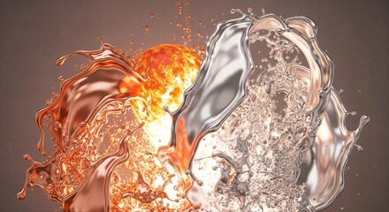 Abstract Shapes with Splash Effect
