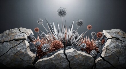 Rocky Outcropping with Plants