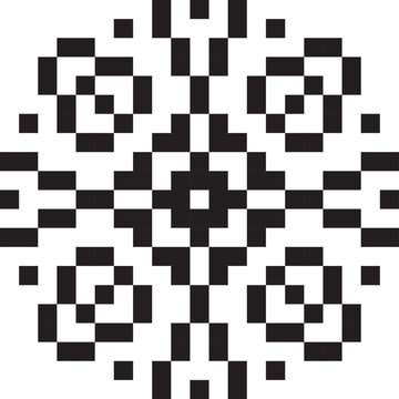 Ornament pattern mandala pixelart design