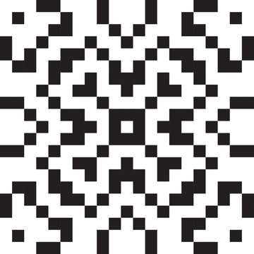 Chaotic pattern abstract pixel art ornament