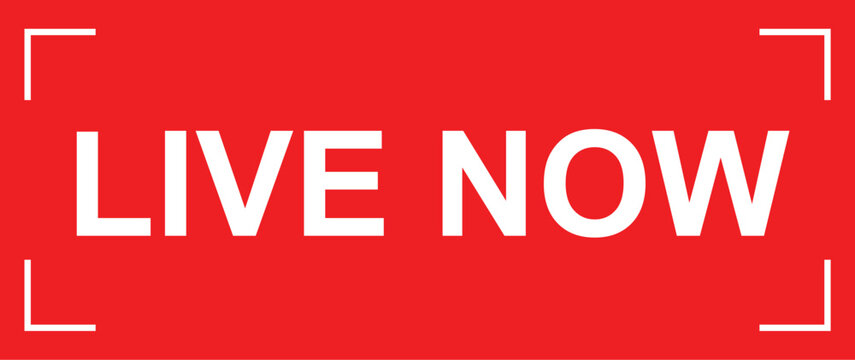 live now webinar or broadcasting symbol design