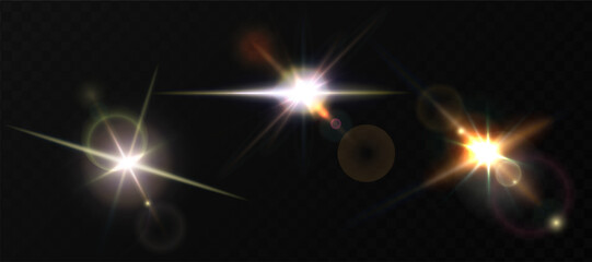 Obraz premium A dramatic display of bright lights against a dark background