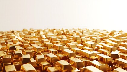 Gold bars cluster metallic surface wealth abundance finance luxury background texture illustration concept investment composition