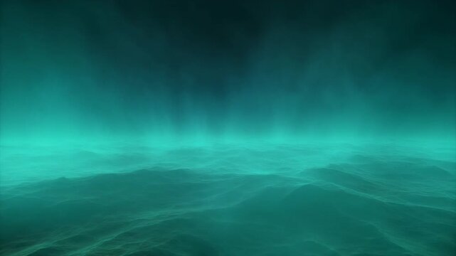 Futuristic light teal glowing haze expanding wave motion soft fog texture seamless surreal ambience cascading softly abstract unique style ultra realistic cinematic loop