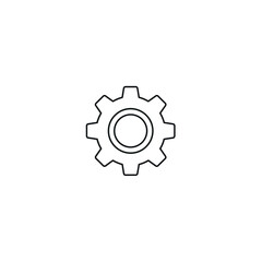 Fototapeta premium Basic Settings Gear Wheel Line Icon for Technology and Progress
