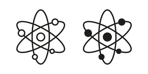 Physics icon vector. EPS 10 editable vector bundle © Sabrin