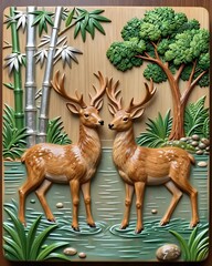 Obraz premium Deer in the forest I Wall Decor 