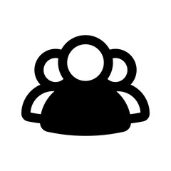 Obraz premium community solid line icon