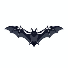 Stylized Illustration of a Friendly Bat Flying for Nature and Wildlife Themes