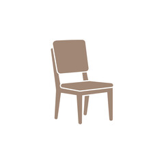 Brown chair icon