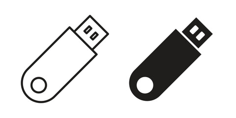 Fototapeta premium USB pendrive icon vector. EPS 10 editable vector bundle