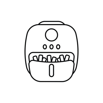 Steam Fryer vector icon stock