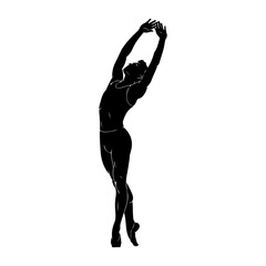 Silhouette of a Dancer in an Elegant Pose. © Erik
