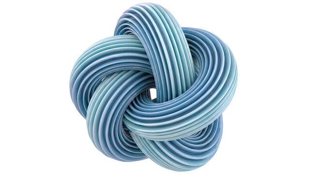 Abstract Blue Intertwined Shape