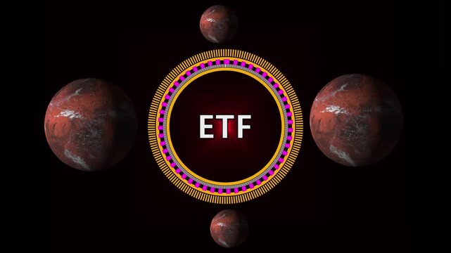 Exchange traded fund stock market trading investment financial ETF concept.