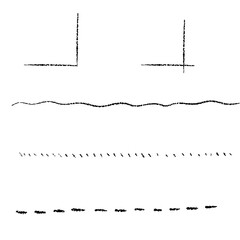手書きのシンプルなライン素材セット