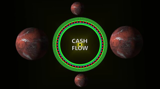 Payroll financial technology automation with cash flow for online salary management, employee compensation and digital business finance concept. 4k