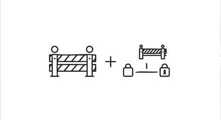 Fototapeta premium Conceptual illustration of security and access control.
