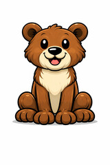 Vector illustration of rubber hose cartoon style bear