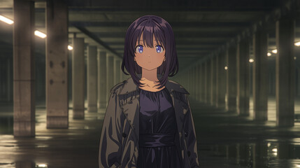 Explore the Depths of Urban Emotions: A Captivating Portrait of a Character in a Mysterious Underground Setting