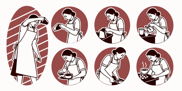 Assorted christmas cookies decorated with festive icing and sprinkles Vector