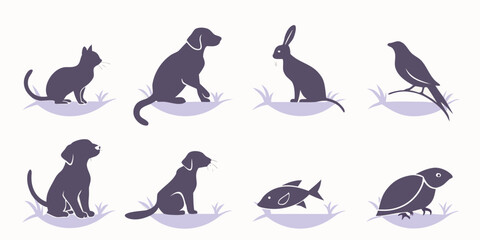 Obraz premium A diverse collection of animals showcasing various species and their unique characteristics Vector