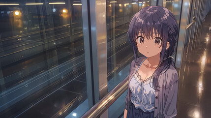 Captivating Anime Portrait of Youthful Character in Urban Setting with Dynamic Lighting and Expressive Emotions, Perfect for Art Enthusiasts and Urban Culture Lovers