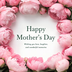 minimal white background soft pink floral border frame