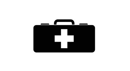 Obraz premium First Aid Kit Icon Medical Box.
