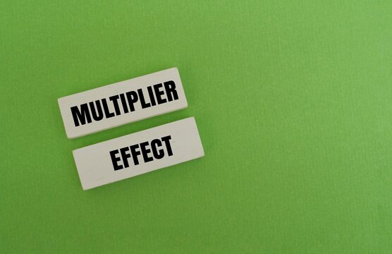 A coloured block with text MULTIPLIER EFFECT