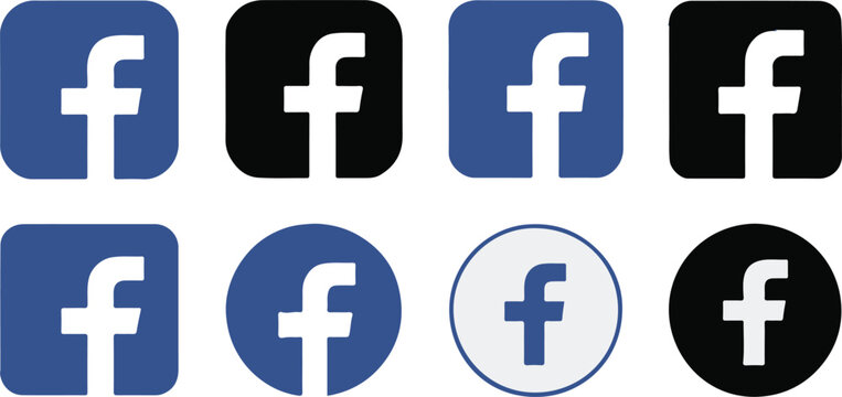 facebook f symbol pack logo designs for branding and ui