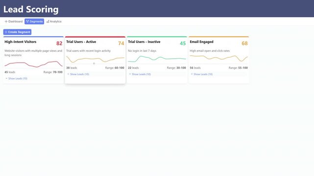 Lead Scoring Software UI