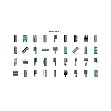 Abstract Geometric Black and Teal Icons and Symbols 1-1 Bundle Set