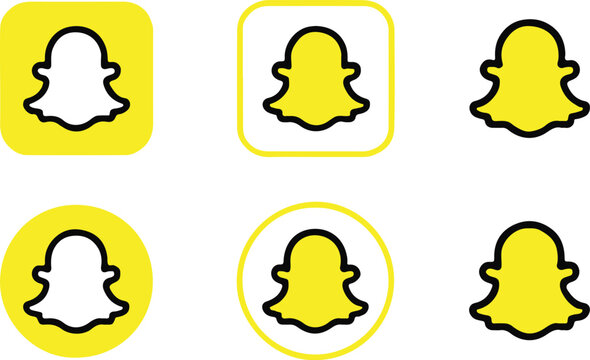 snapchat logo icon pack ghost symbol for app design