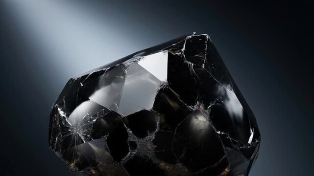 glass ball on black background