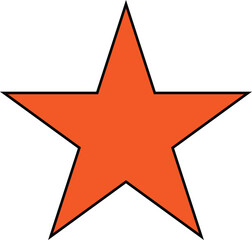 Obraz premium Minimal Orange Star Icon
