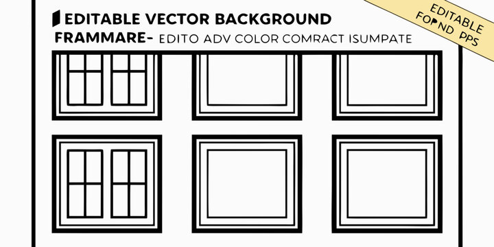 Six blank white rectangular boxes with dotted lines on a grey background Vector