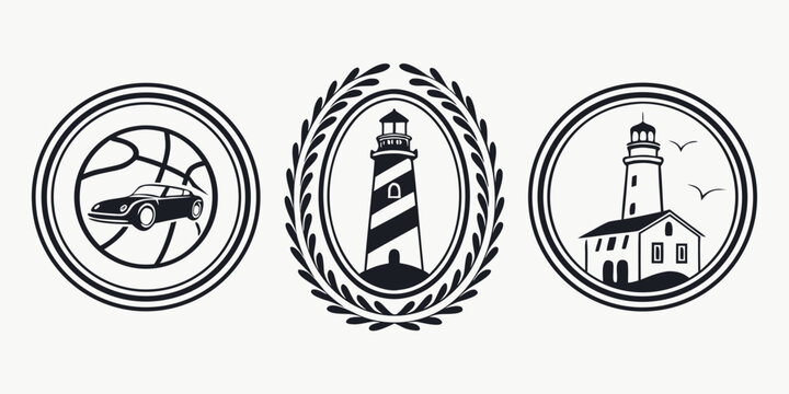 Three ancient coins from different civilizations displayed in a row Vector