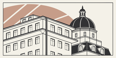 A beautiful and historic building with a large dome and intricate architectural details Vector © MST NASIMA KHATUM
