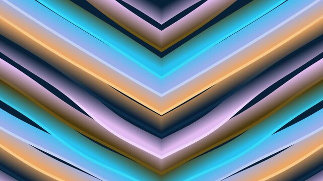 Abstract Colorful Lines V Pattern Background Loop Animation, Seamless Motion.