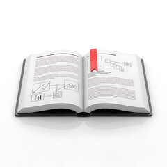 Obraz premium Open Book Diagram View