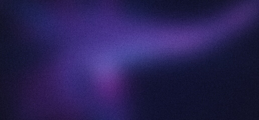 Obraz premium Abstract purple gradient background with grainy texture. Dark violet blurred light leak wallpaper. Ethereal neon glow backdrop for digital marketing and social media design.
