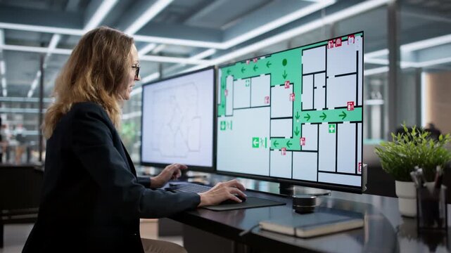 Creating Emergency Fire Evacuation Plan On Computer