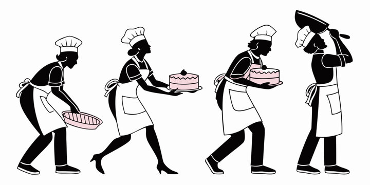 Ancient egyptian art depicting daily life and activities Vector