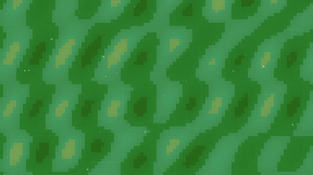 Green Wavy Pattern with Yellow Spots.