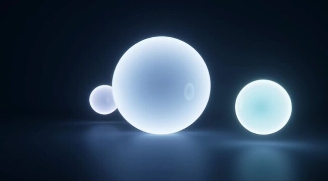 Simple illustration of a glowing egg shaped sphere on a dark background resembling a planet in space