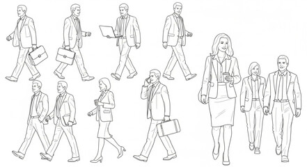 Group of People Walking Together.