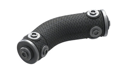 Curved mechanical pipe with hex bolts