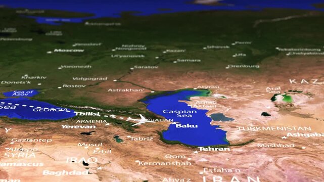 Flight From Amsterdam NETHERLANDS to Kabul AFGHANISTAN with flag pins