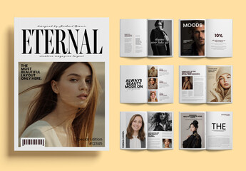 Editorial Magazine Template Layout